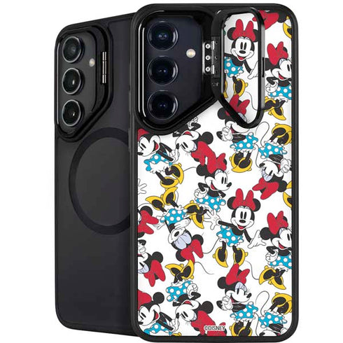 Disney Minnie Mouse Rockin Minnie Pattern Galaxy S25 Kickstand Case