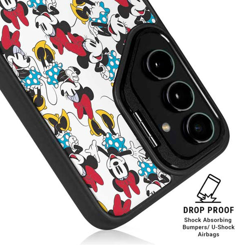 Disney Minnie Mouse Rockin Minnie Pattern Galaxy S25 Kickstand Case