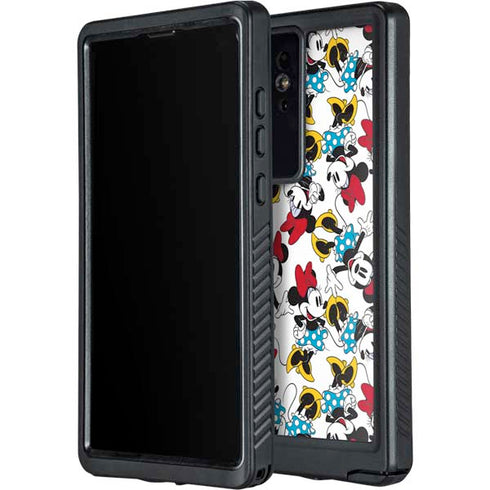 Disney Minnie Mouse Rockin Minnie Pattern Galaxy S24 Ultra Waterproof Case