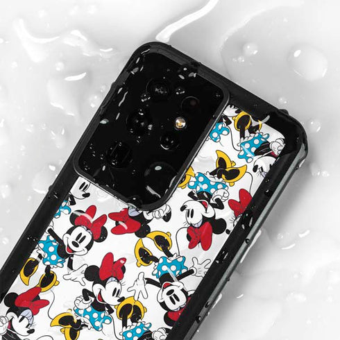 Disney Minnie Mouse Rockin Minnie Pattern Galaxy S24 Ultra Waterproof Case