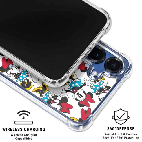 Disney Minnie Mouse Rockin Minnie Pattern Galaxy S25 Plus Clear Case