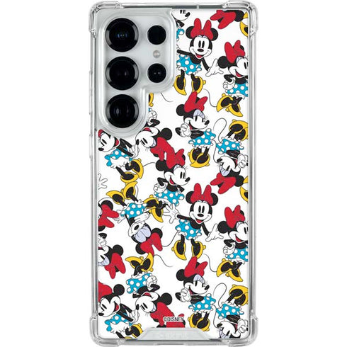 Disney Minnie Mouse Rockin Minnie Pattern Galaxy S25 Ultra Clear Case