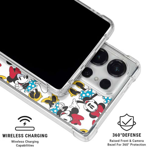 Disney Minnie Mouse Rockin Minnie Pattern Galaxy S25 Ultra Clear Case