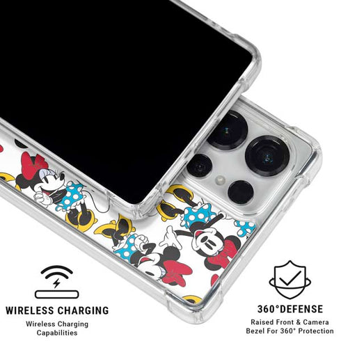 Disney Minnie Mouse Rockin Minnie Pattern Galaxy S26 Ultra Clear Case