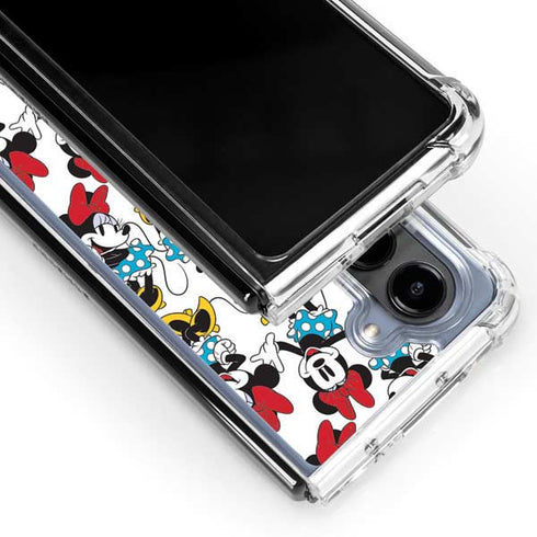 Disney Minnie Mouse Rockin Minnie Pattern Galaxy Z Fold5 5G Clear Case