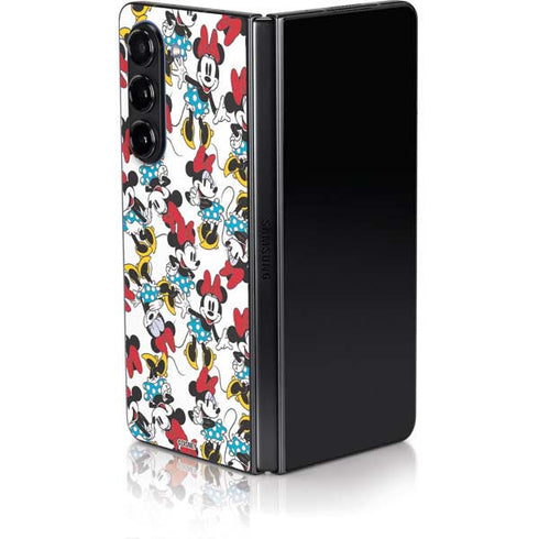 Disney Minnie Mouse Rockin Minnie Pattern Galaxy Z Fold5 5G Skin