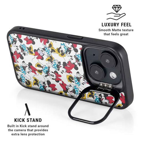 Disney Minnie Mouse Rockin Minnie Pattern iPhone 14 Kickstand Case