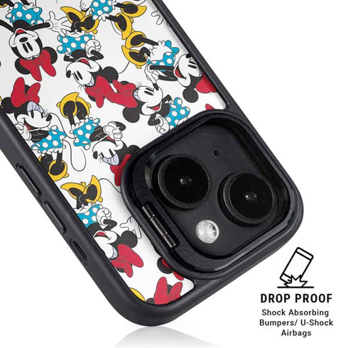 Disney Minnie Mouse Rockin Minnie Pattern iPhone 14 Kickstand Case