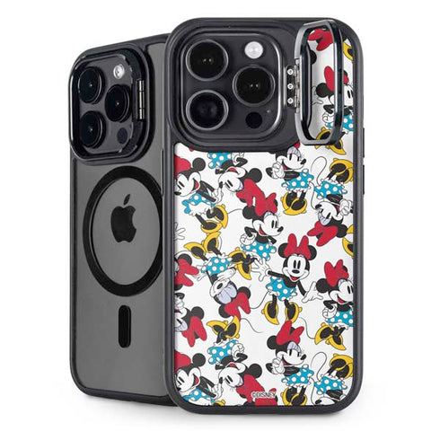 Disney Minnie Mouse Rockin Minnie Pattern iPhone 14 Pro Max Kickstand Case