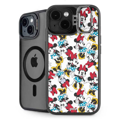 Disney Minnie Mouse Rockin Minnie Pattern iPhone 15 Plus Kickstand Case