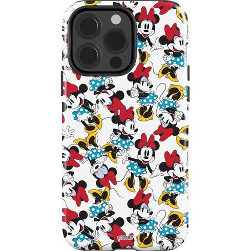 Disney Minnie Mouse Rockin Minnie Pattern iPhone 15 Pro Impact Case