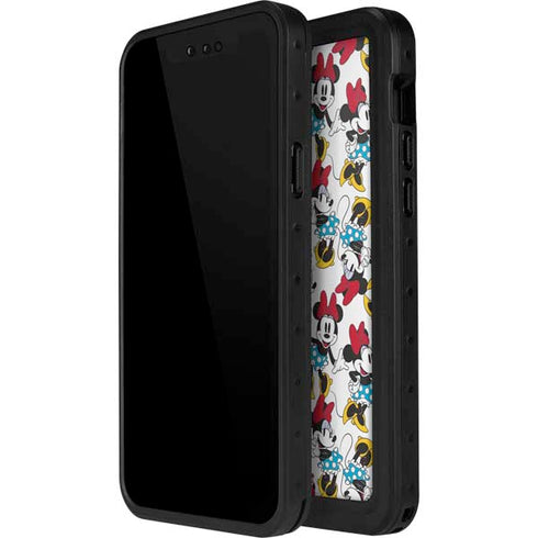 Disney Minnie Mouse Rockin Minnie Pattern iPhone 15 Pro Waterproof Case