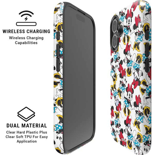 Disney Minnie Mouse Rockin Minnie Pattern iPhone 16 Plus Magsafe Impact Case