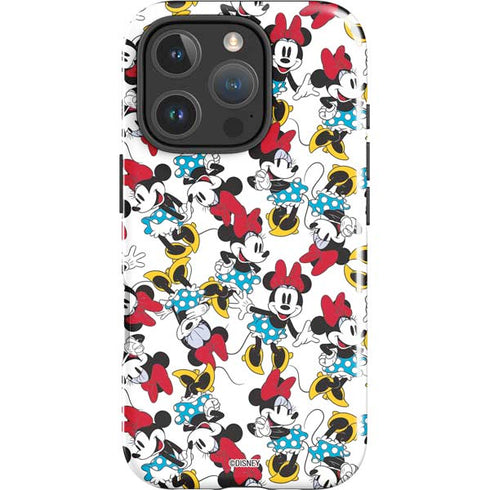 Disney Minnie Mouse Rockin Minnie Pattern iPhone 16 Pro Impact Case