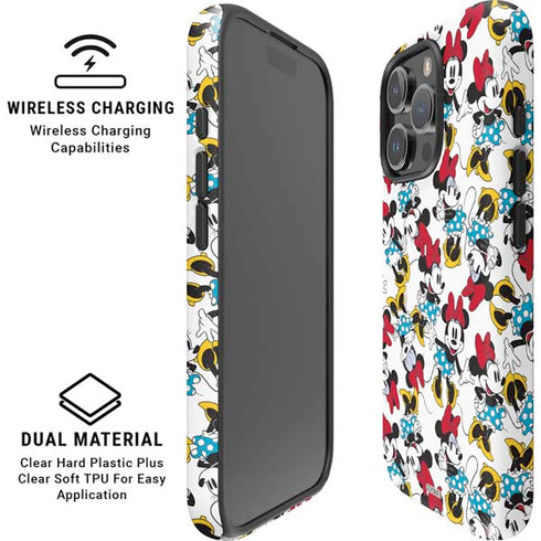 Disney Minnie Mouse Rockin Minnie Pattern iPhone 16 Pro Magsafe Impact Case
