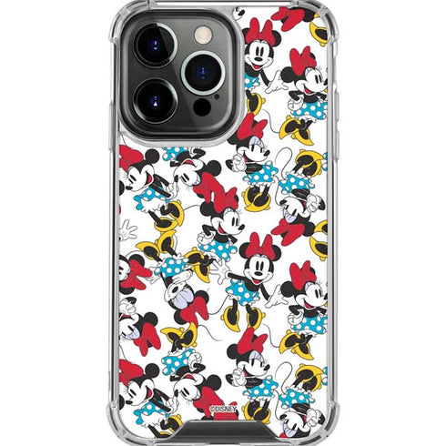 Disney Minnie Mouse Rockin Minnie Pattern iPhone 16 Pro Max Clear Case