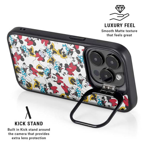 Disney Minnie Mouse Rockin Minnie Pattern iPhone 16 Pro Max Kickstand Case