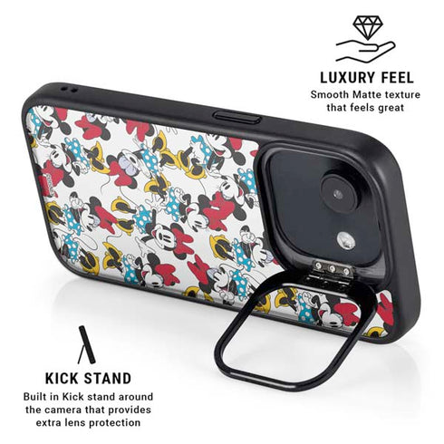 Disney Minnie Mouse Rockin Minnie Pattern iPhone 16e Kickstand Case