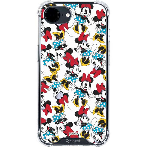 Disney Minnie Mouse Rockin Minnie Pattern iPhone 16e Clear Case
