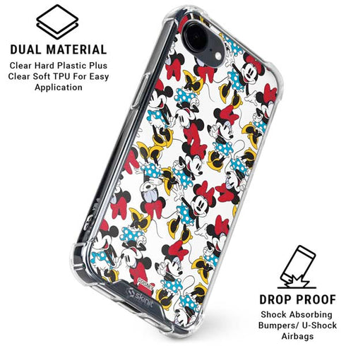 Disney Minnie Mouse Rockin Minnie Pattern iPhone 16e Clear Case