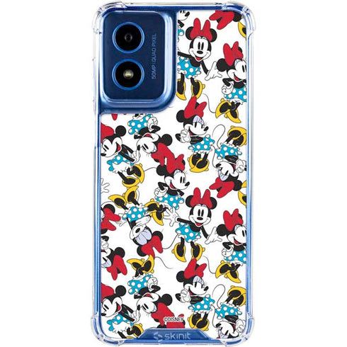 Disney Minnie Mouse Rockin Minnie Pattern Moto G 5G (2024) Clear Case
