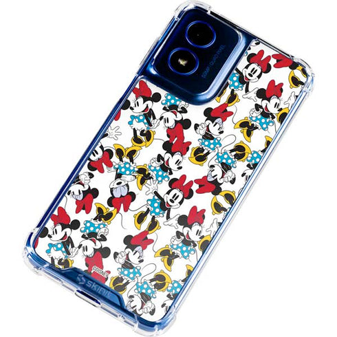Disney Minnie Mouse Rockin Minnie Pattern Moto G 5G (2024) Clear Case