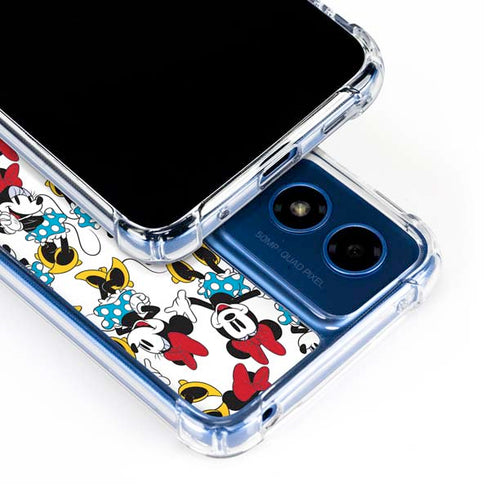 Disney Minnie Mouse Rockin Minnie Pattern Moto G Play 4G (2024) Clear Case