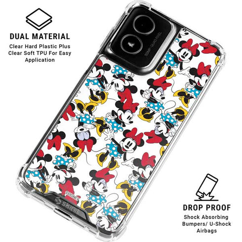 Disney Minnie Mouse Rockin Minnie Pattern Moto G Power 5G (2024) Clear Case