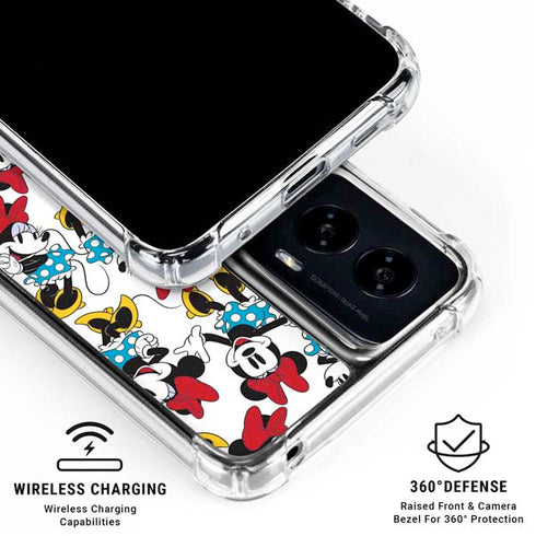 Disney Minnie Mouse Rockin Minnie Pattern Moto G Power 5G (2024) Clear Case