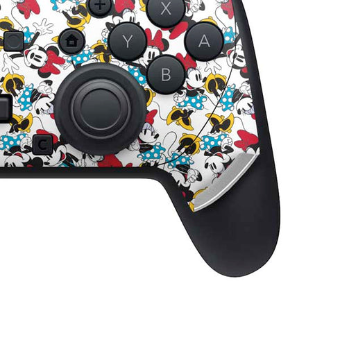 Disney Minnie Mouse Rockin Minnie Pattern Nintendo Switch 2 (2025) Pro Controller Skin