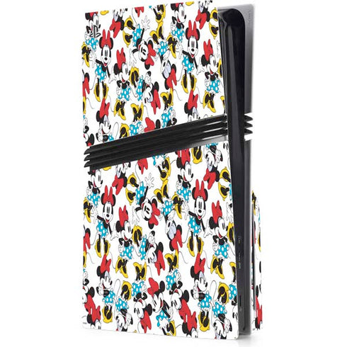 Disney Minnie Mouse Rockin Minnie Pattern PS5 Pro Disk Console Skin