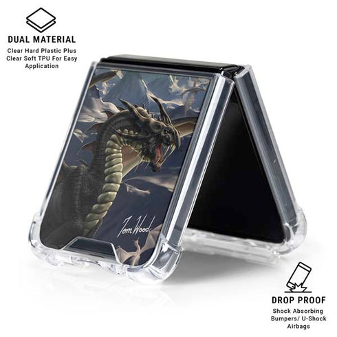 Rogue Dragon by Tom Wood Galaxy Z Flip6 Clear Case