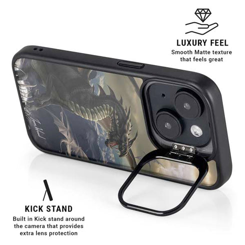 Rogue Dragon by Tom Wood iPhone 15 Plus Kickstand Case