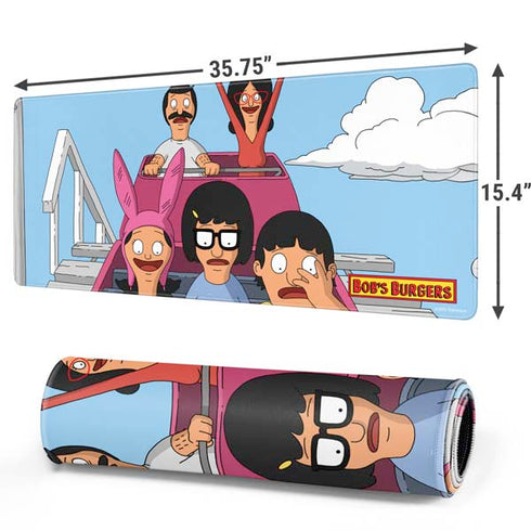 Bobs Burgers Roller Coaster Gaming Mouse Pad