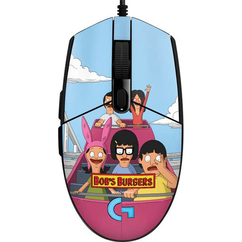 Bobs Burgers Roller Coaster G203 Prodigy RGB Wired Gaming Mouse Skin