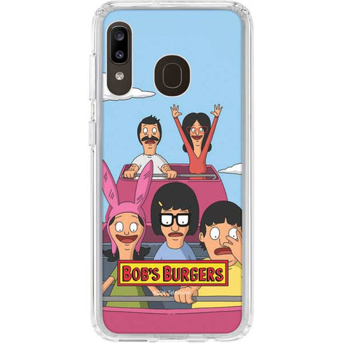Bobs Burgers Roller Coaster Galaxy A20 Clear Case