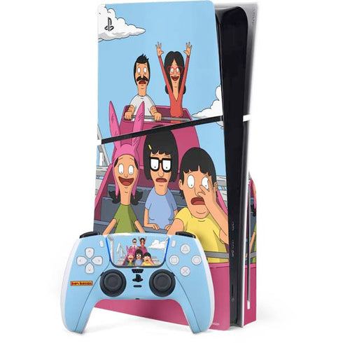 Bobs Burgers Roller Coaster PS5 Slim Disk Bundle Skin