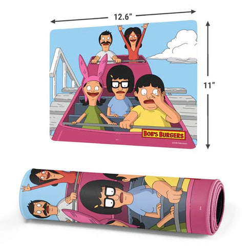 Bobs Burgers Roller Coaster Gaming Mouse Pad