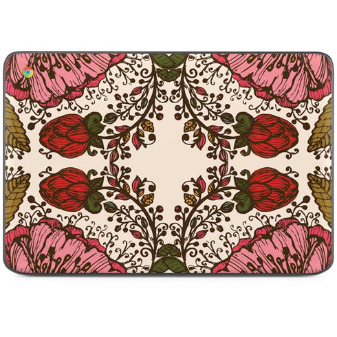 Rose Bud Floral HP Chromebook Skin