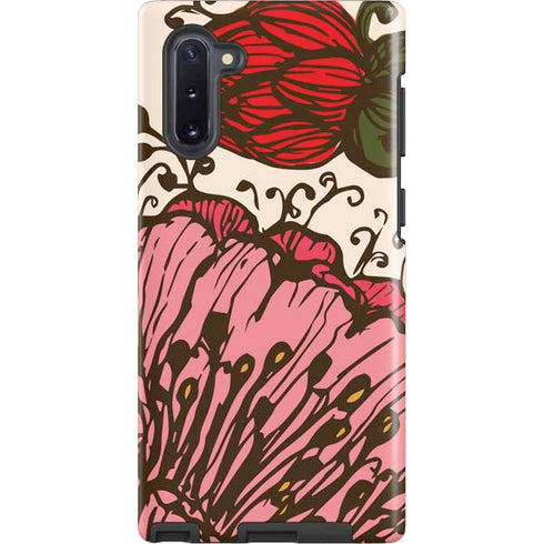 Rose Bud Floral Galaxy Cases