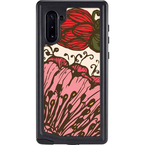 Rose Bud Floral Galaxy Cases
