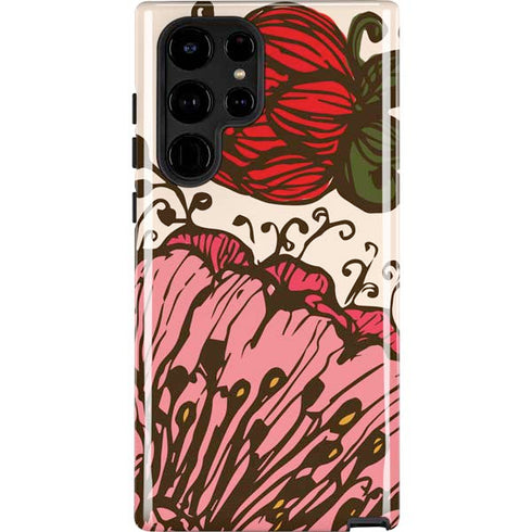 Rose Bud Floral Galaxy Cases