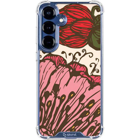 Rose Bud Floral Galaxy S25 Clear Case