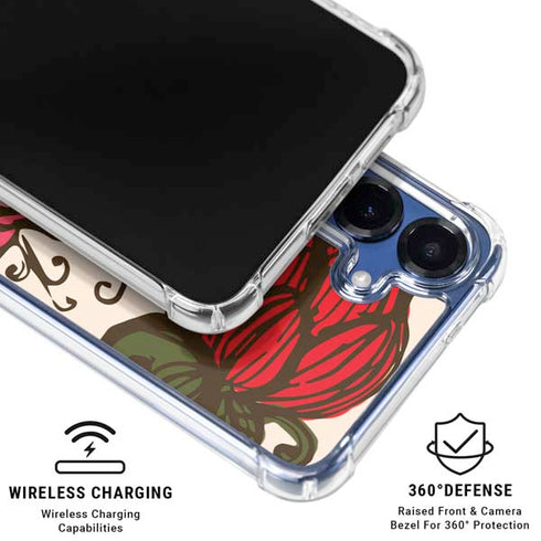 Rose Bud Floral Galaxy S25 Clear Case