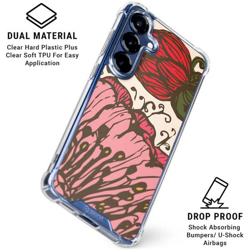 Rose Bud Floral Galaxy S25 Clear Case