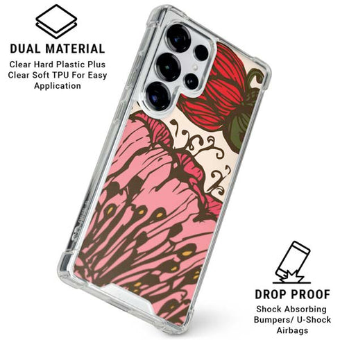 Rose Bud Floral Galaxy S25 Ultra Clear Case