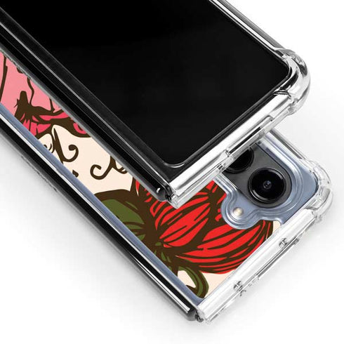 Rose Bud Floral Galaxy Z Fold5 5G Clear Case