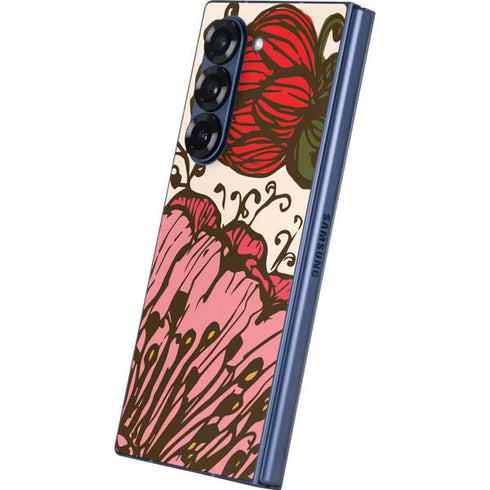 Rose Bud Floral Galaxy Z Fold6 Skin