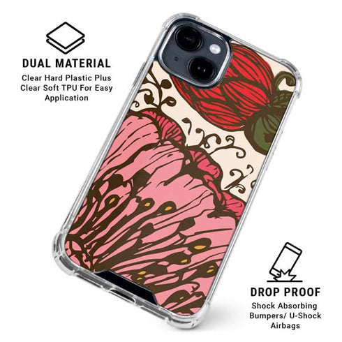 Rose Bud Floral iPhone 15 Clear Case