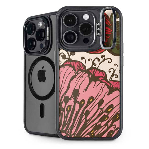 Rose Bud Floral iPhone 15 Pro Max Kickstand Case